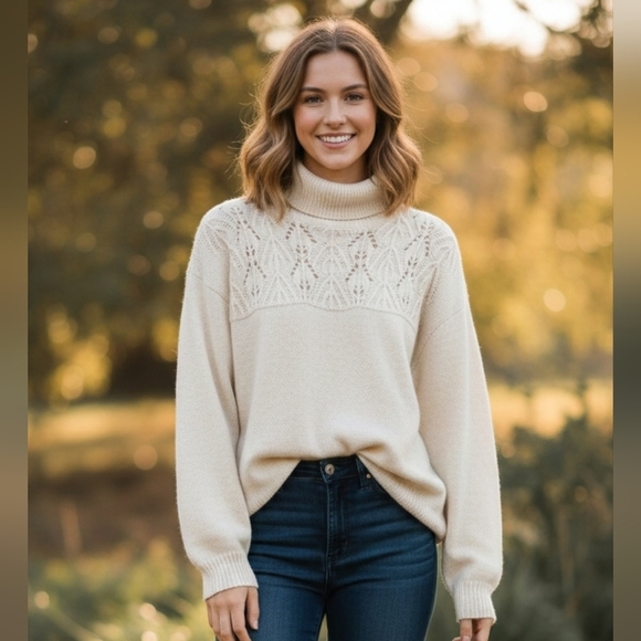 Fino international Sweaters - Vintage Fino Ramie heavy crochet swater la…